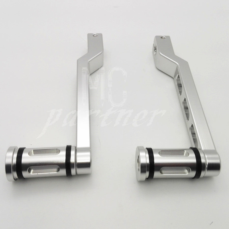 Chrome Heel Toe Shift Lever W/ Shifter Peg for Harley Touring Softail Tri Glide Q
