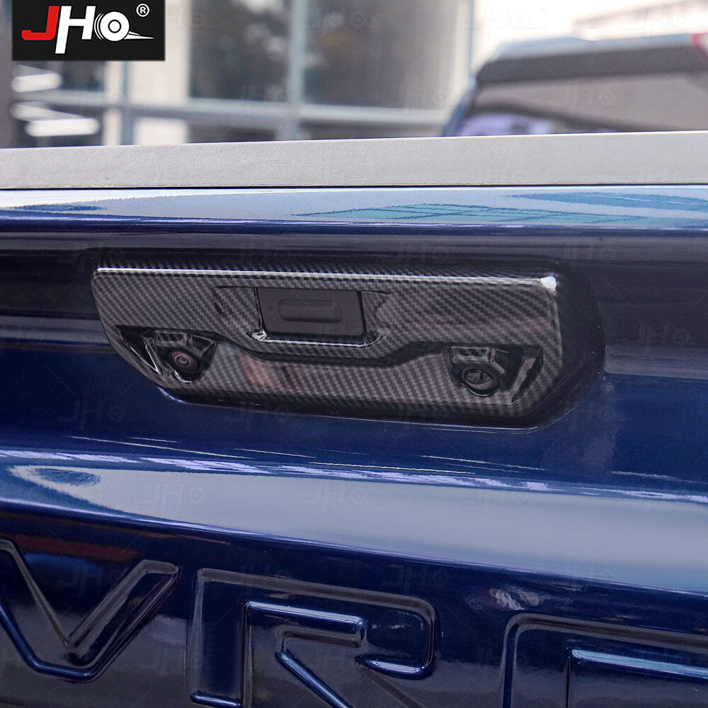 for Chevy Silverado 1500 2022+ ABS Carbon Fiber Tailgate Handle Cover Trim