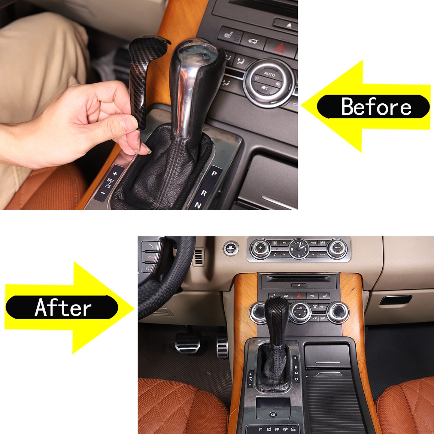 Silver steering wheel button trim for Jaguar XJ for Range Rover Evoque 2012 - 19 US- v