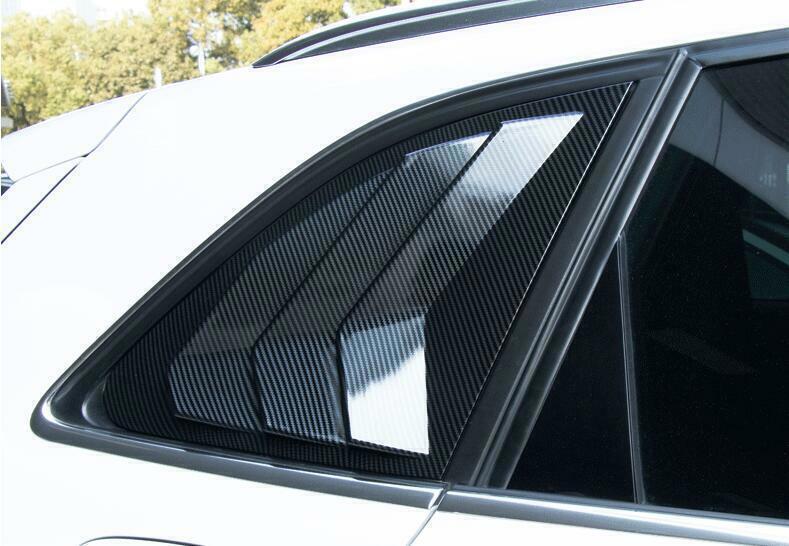 for Audi Q5 09-2017 Carbon Fiber Style Side Window Louver Shutter Cover Trim 2X