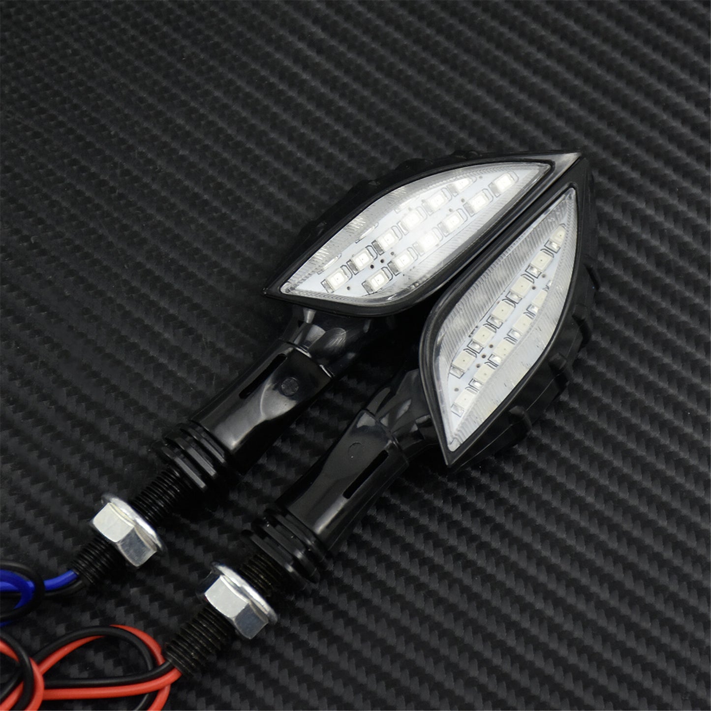 2X Motorcycle Black 8mm Skull Turn Signal Indicators Light Fit for Harley XL1200 Q