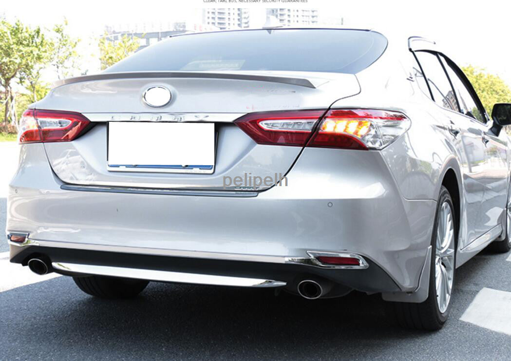 for Toyota for Camry 2018-2020 LE/XLE Chrome Abs Rear Bumper Cover Trim Strip Kit 4x