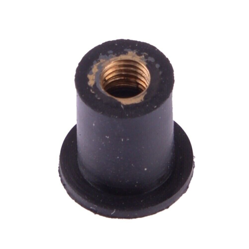 6pcs/set M5 Rubber Windshield Windscreen Fairing Well Nuts Fits for Yamaha Black n