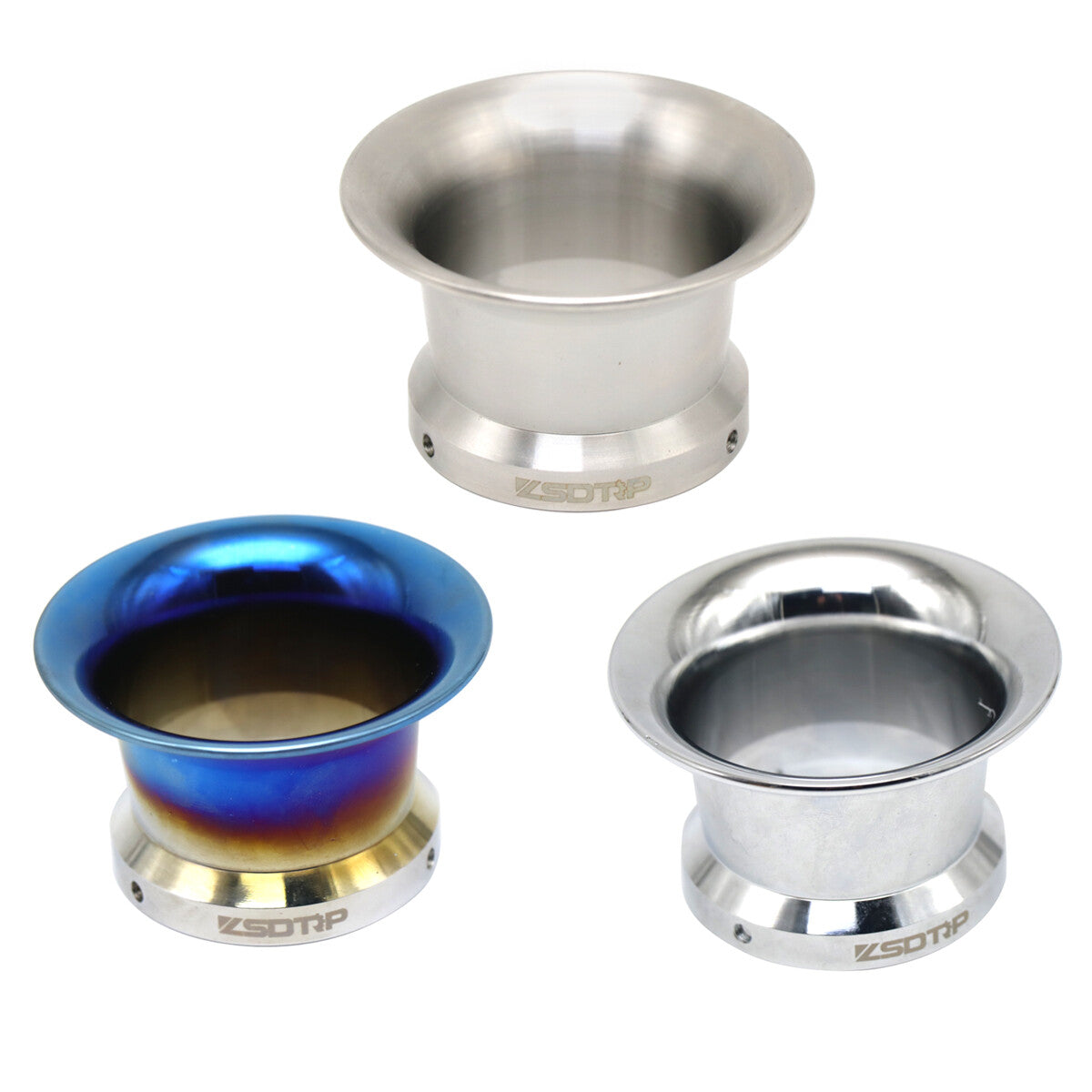 50mm Motorcycle Carburetor Velocity Stack Stainless Steel Air Filter Cup Funnel Q