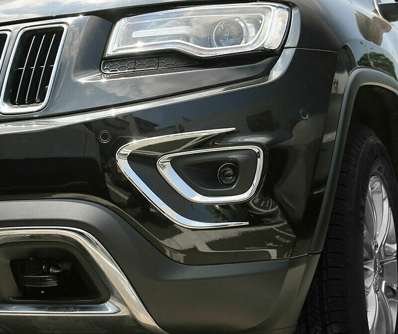 for Jeep Grand Cherokee 2014-2016 Front Fog Lamp Eyelid Eyebrow Strip Cover Trim