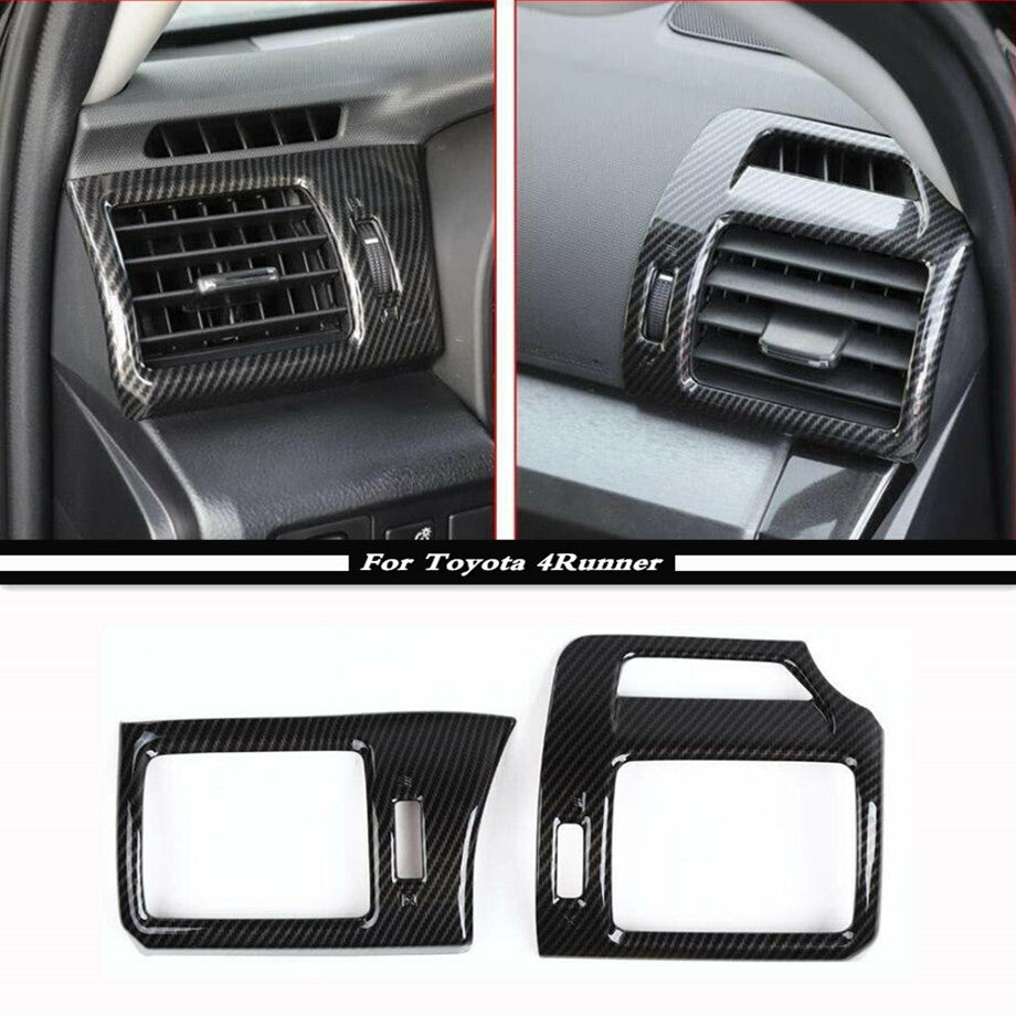 Accessories Carbon Car Side Air vent Outlet Cover Trim For 4Runner 10-23 v