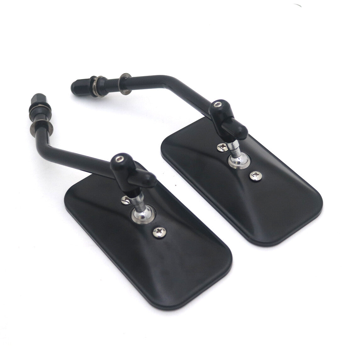 Black Rear View Side Mirror Rectangle Mirror for Harley Sportster 883 1200 90-13 Q