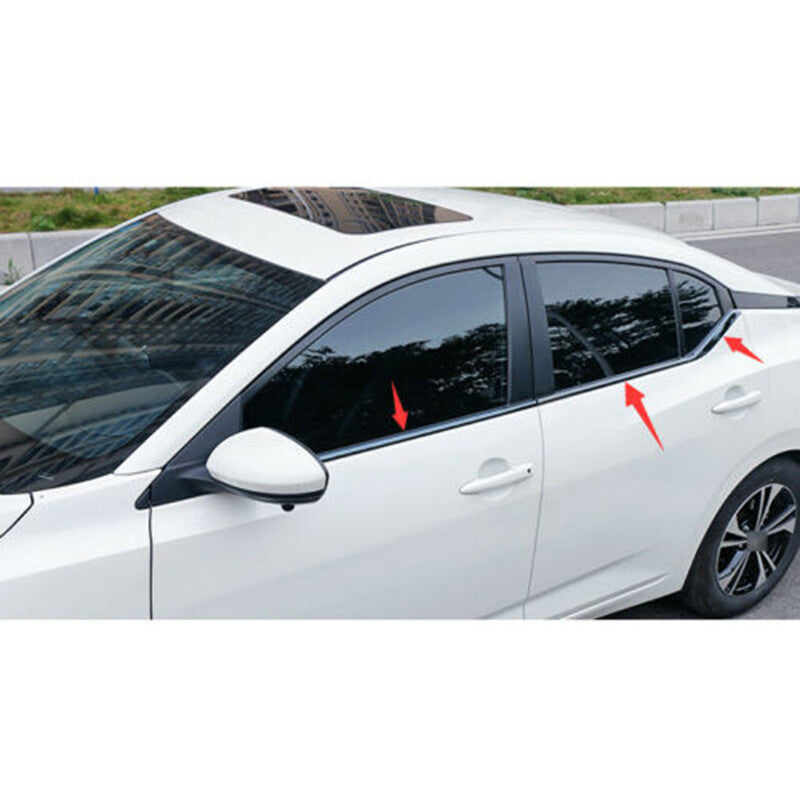 gloss black Car Window Lower Molding Trim Strip for Nissan Sentra Sylphy 2020-22