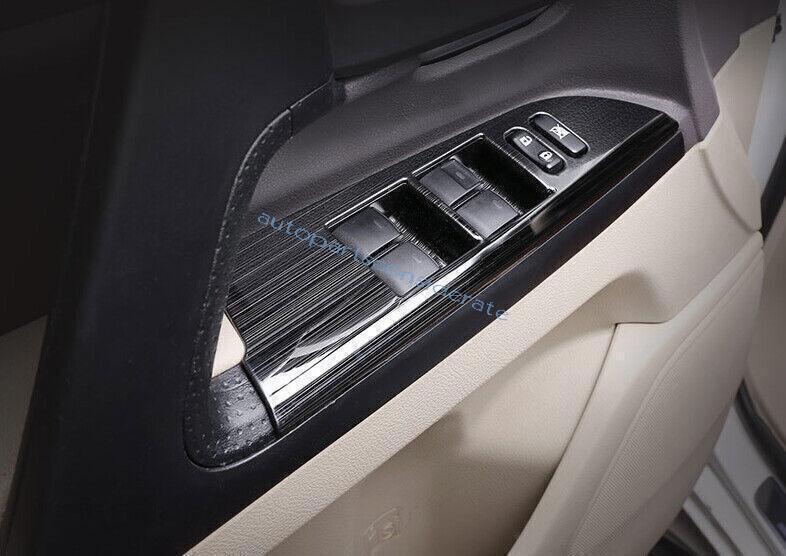 for Toyota for Land Cruiser 2013-2021 Steel Window Lift Lock Switch Panel Black Trim