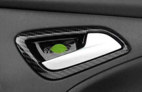 for Ford Focus ST RS 2012-14 Frame Trim Inner Door Handle Carbon Fiber Look 4PCS