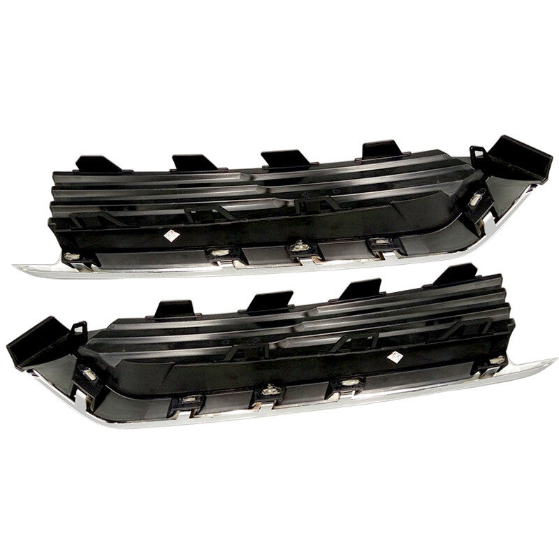 Pair Front Bumper Outer Grille Fog Lamp Trim Bezel Fit for Cadillac CT6 2016-18