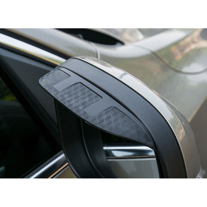 for Volvo S90 2017-2022 Carbon fiber ABS Rearview Mirror Rain Eyebrow Guard Trim