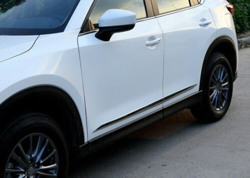 Chrome Body Side Door Molding Line Cover Trim Guard 4pc for Mazda CX-5 2017-2021