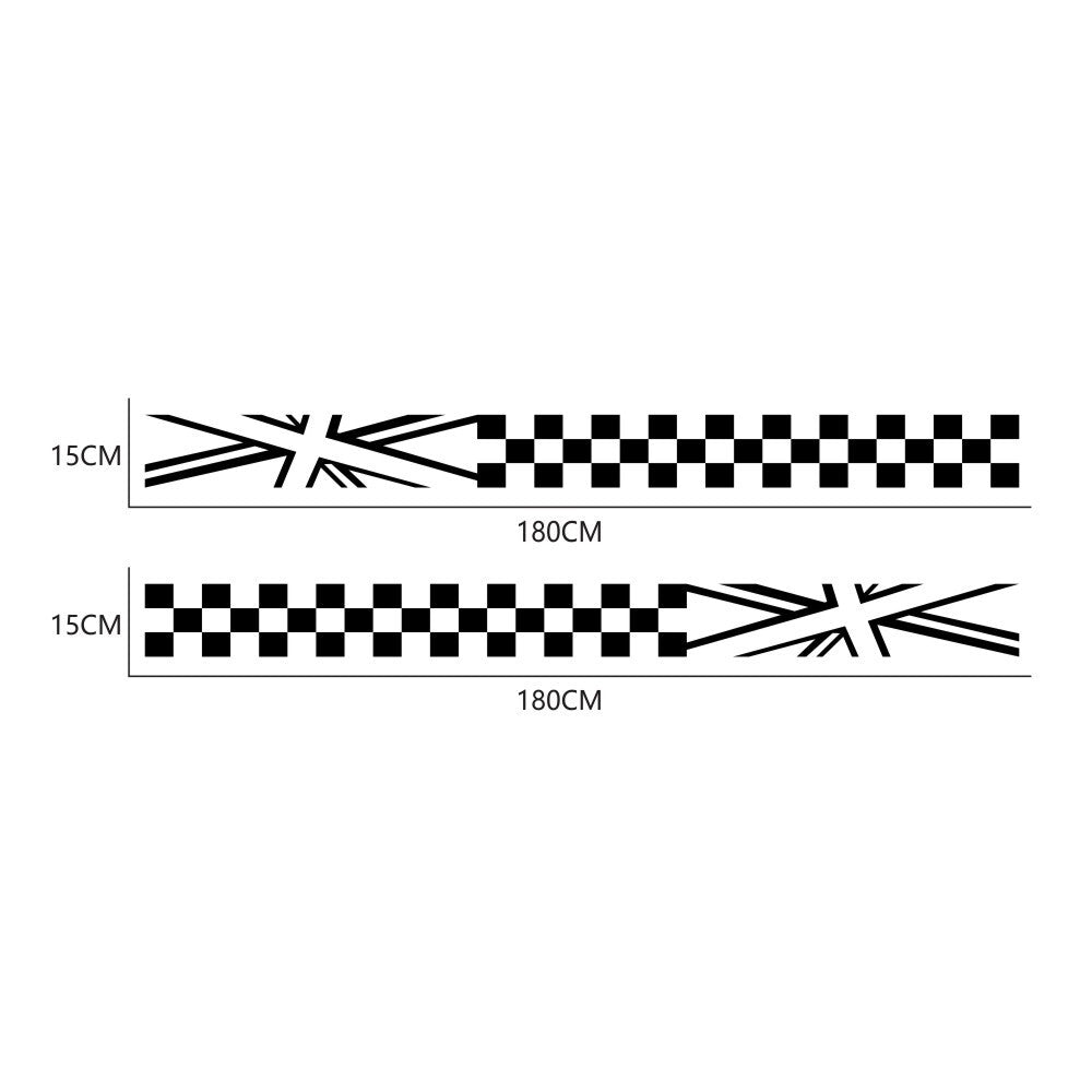 Checkered Flag Decals Auto Sticker Graphic Vinyl Car Truck Body Racing Stripe