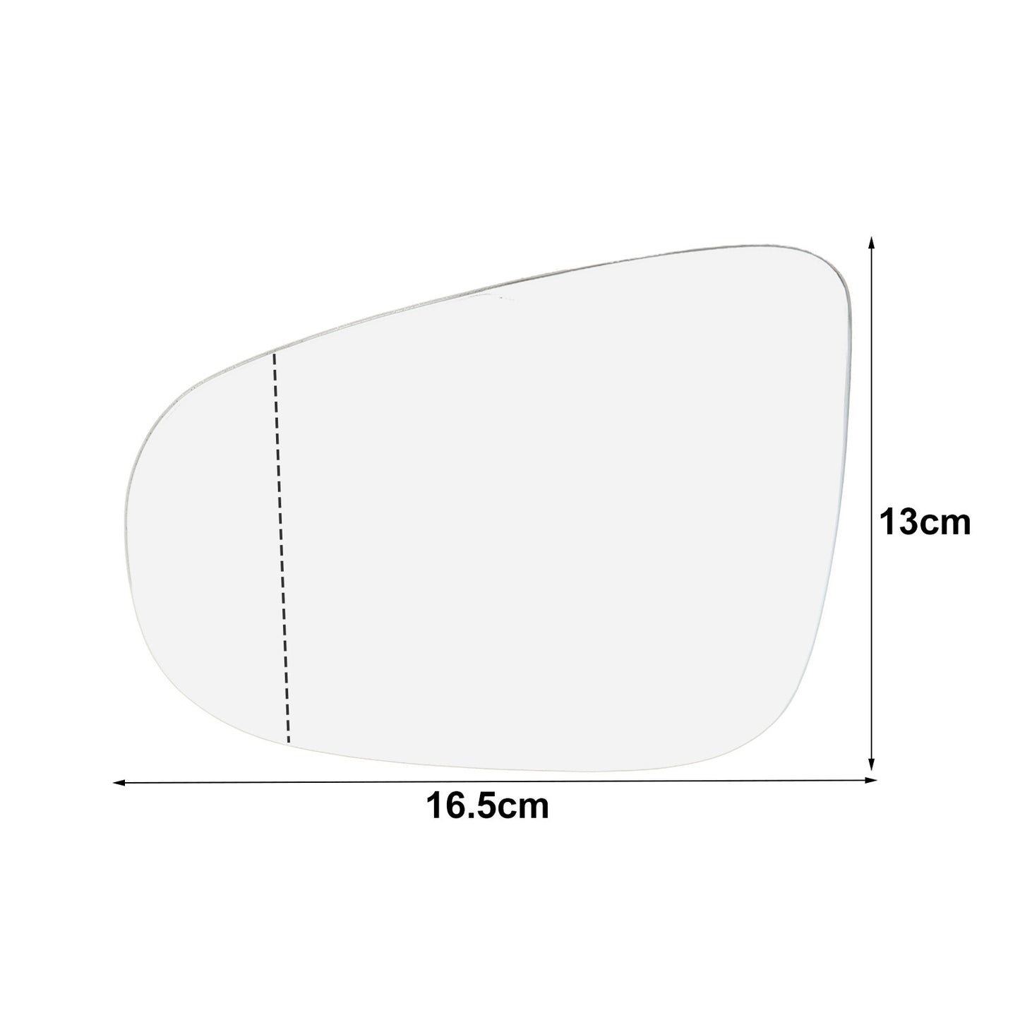for VW for GOLF MK6 2009-12 HATCHBACK LEFT PASSENGER SIDE MIRROR GLASS HEATED CONVEX Q