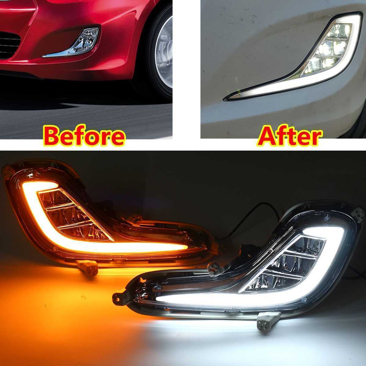 LED daytime running light and fog light strip controller suitable for 2010-2015 for Hyundai Accents