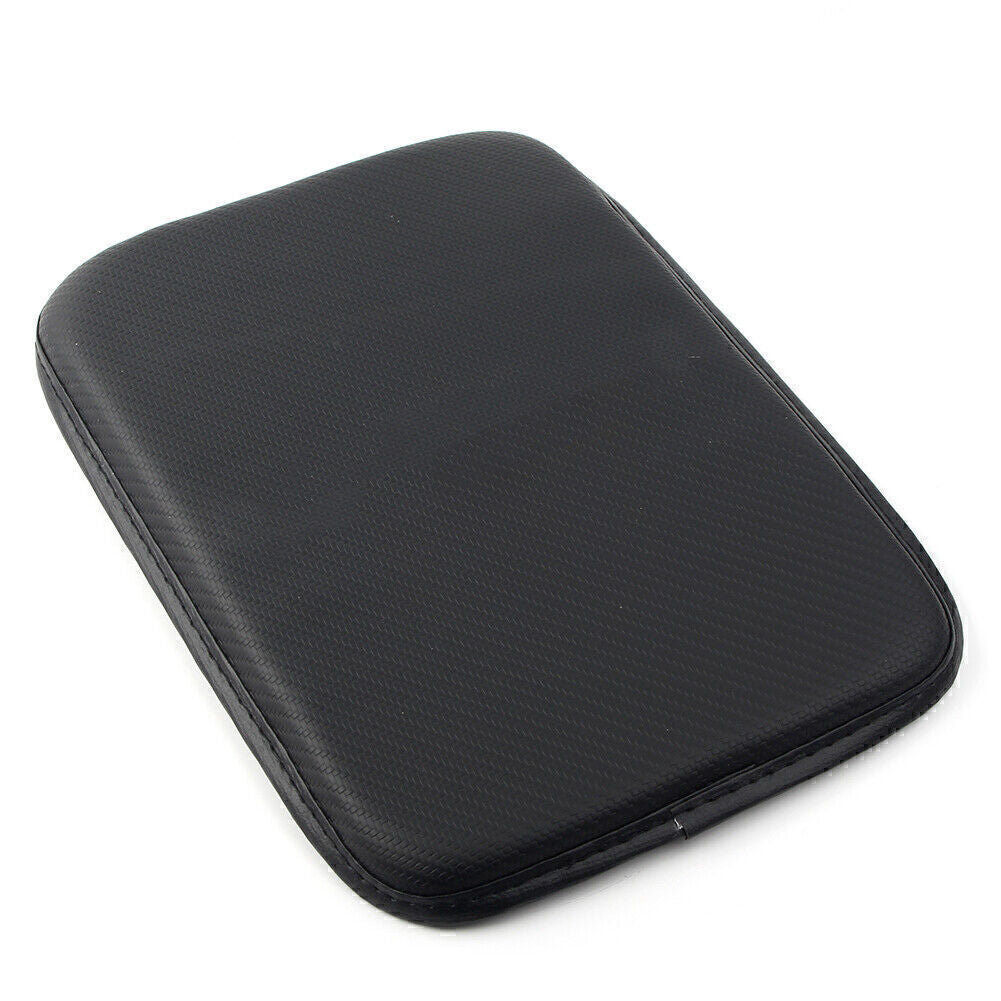 Universal Car Armrest Pad Cover Center Console Box Pu Leather Cushion Mat Black