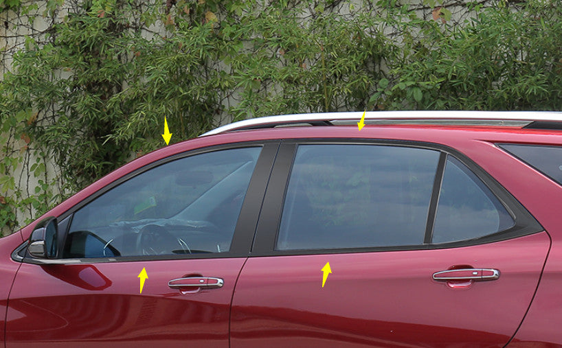 For Chevry Equinox 2018-21 Glossy black Window Sill Molding Strip Cover Trim 12x