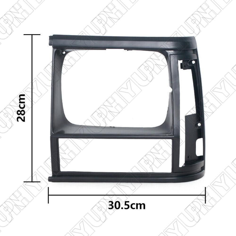 For 1991-1996 for Jeep Cherokee Black Headlight Bezel LH RH Set 55034078 55034079