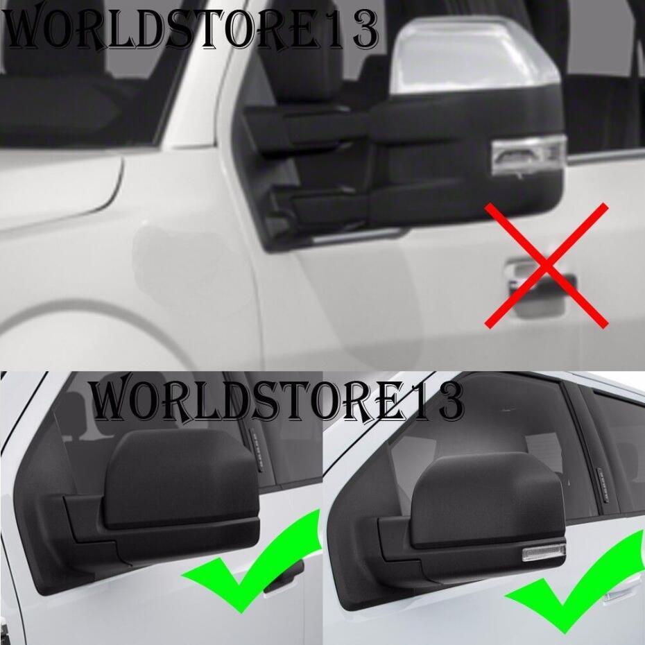 For 2015-2020 F150 Gloss Black Auto Rearview Mirror Cover Trim Frame v