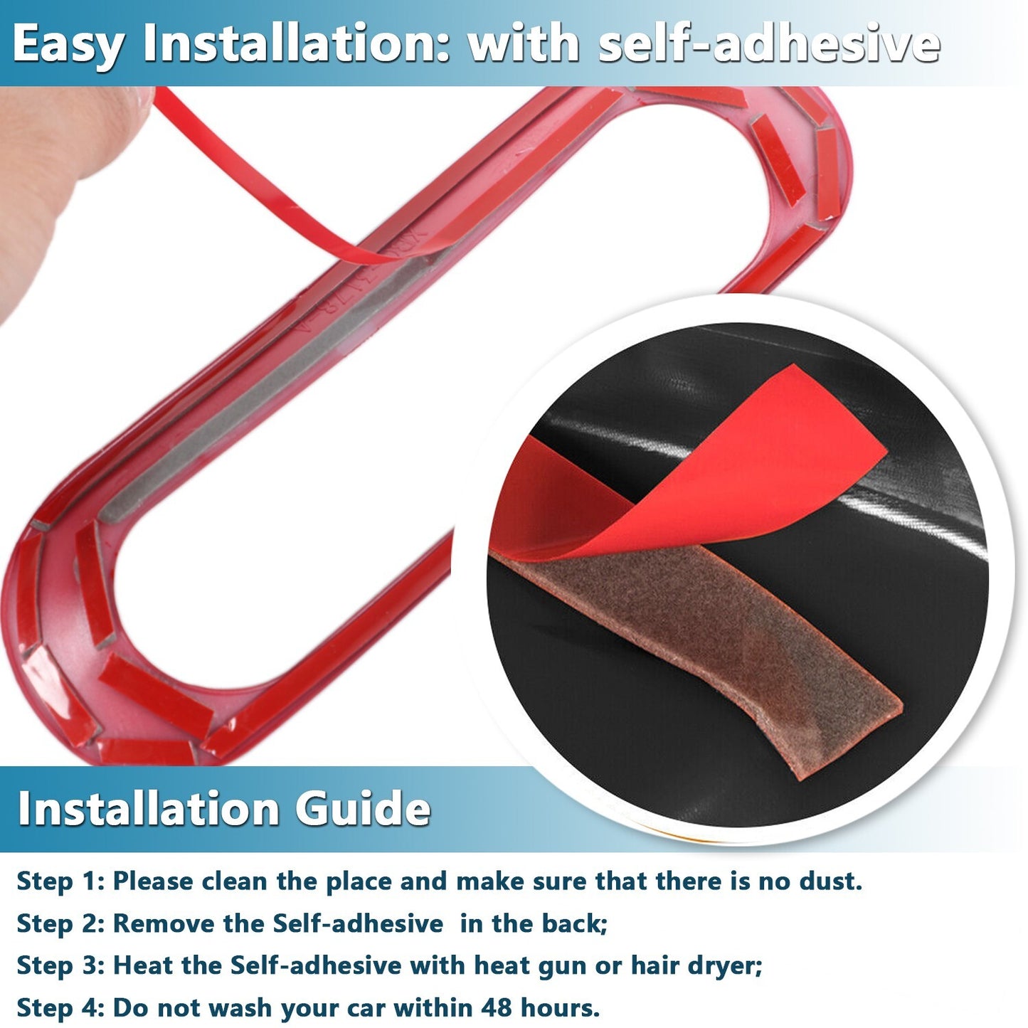 Red ABS Rear High Level Brake Light Lamp Cover Trim for Suzuki for Jimny 2019-2023
