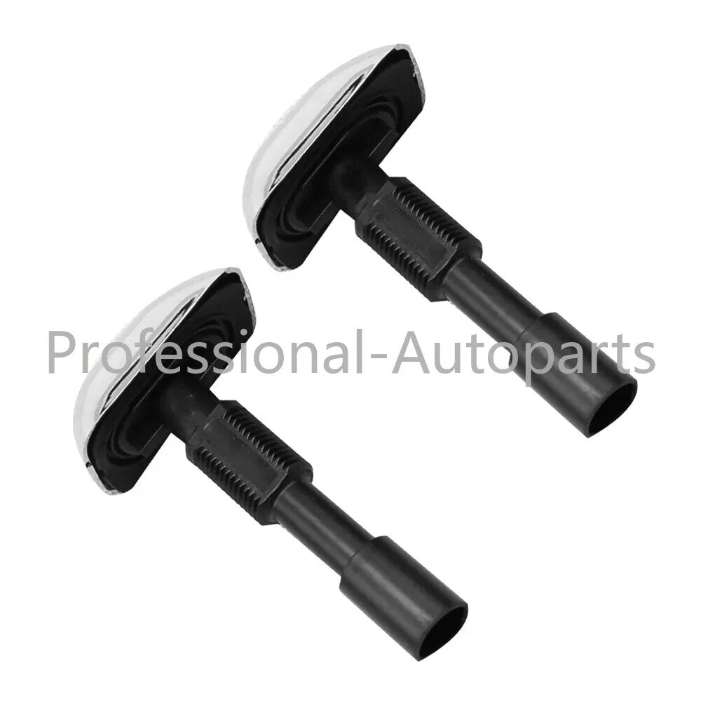 1Pair Left&Right Headlight Washer Nozzle Jet Cover Chrome for BMW E38 740i 750iL Q
