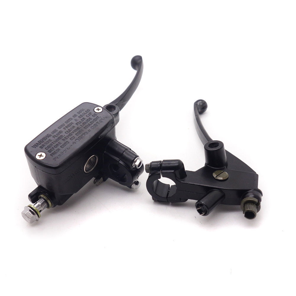 Motorycycle Black 7/8 Handlebar Control Reservoir 14mm Bore Brake Clutch Levers Q