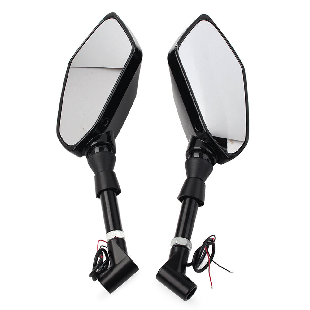Rearview LED Turn Signal Side Mirrors for Kawasaki Z750 Z800 Z900 Z1000