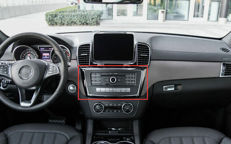 Brown Wood Grain Console Volume Switch Button Panel Trim for Benz GLE GLS 16-19