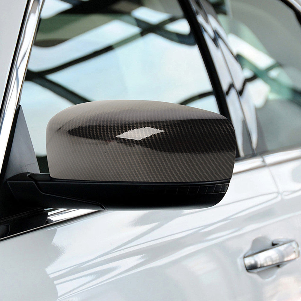 Carbon Fiber Side Door Rearview Mirror Cover Trim for Chrysler 300C 2011+ ABS