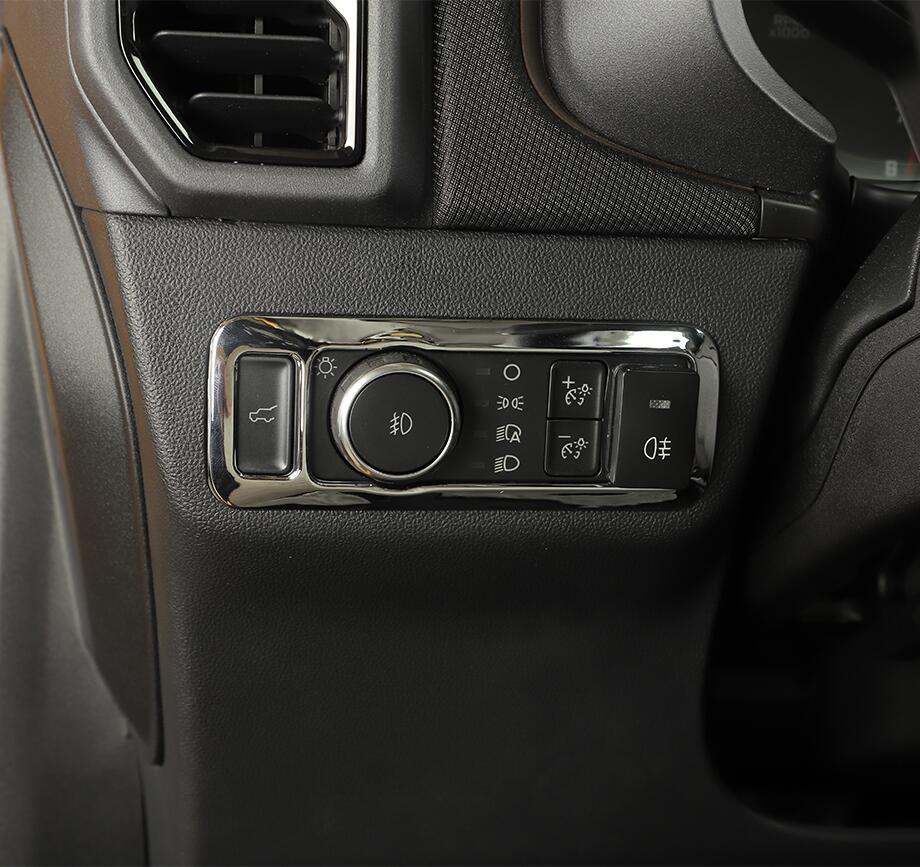 For 2021-2023 Bronco Sport ABS Chrome Car Headlight Switch Panel Cover Trim v