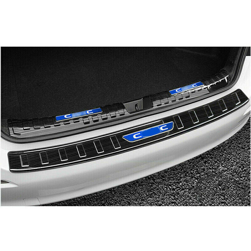2x for Honda for Civic 2022-2023 Black Steel Rear Bumper Protector Plate Cover Guard