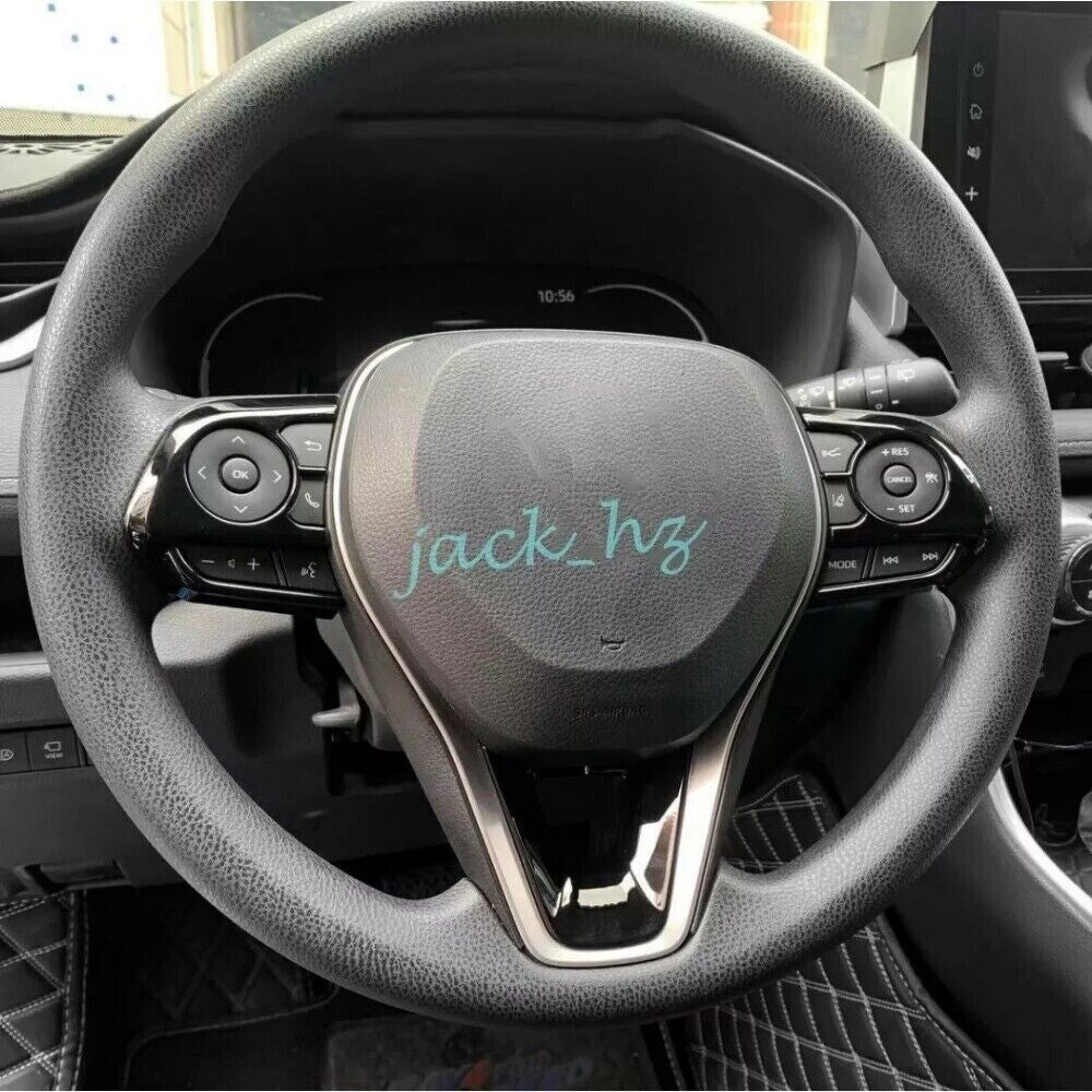 Fit For RAV4 for Corolla Cross Glossy Black Steering Wheel Switch Cover Trims n