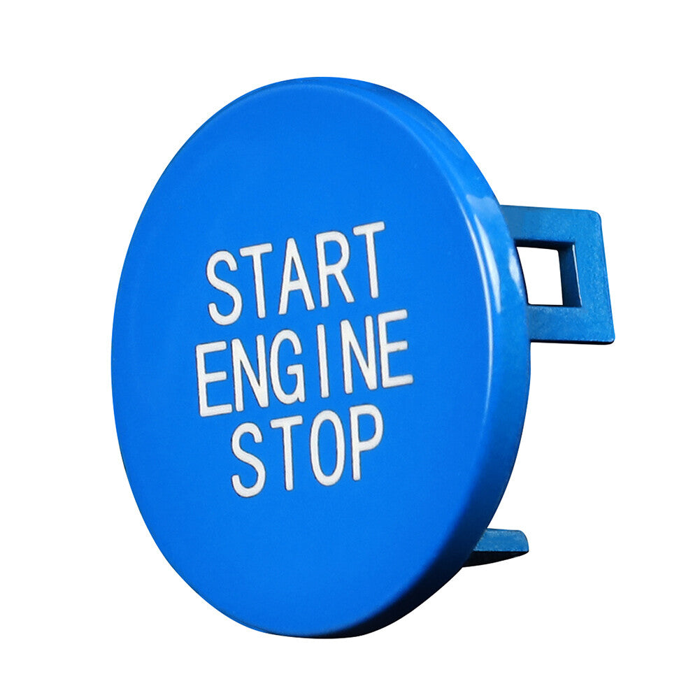 Car Engine Start Stop Button Switch Cover Trim ABS Fit for BMW 3 8 X Series Blue Car
