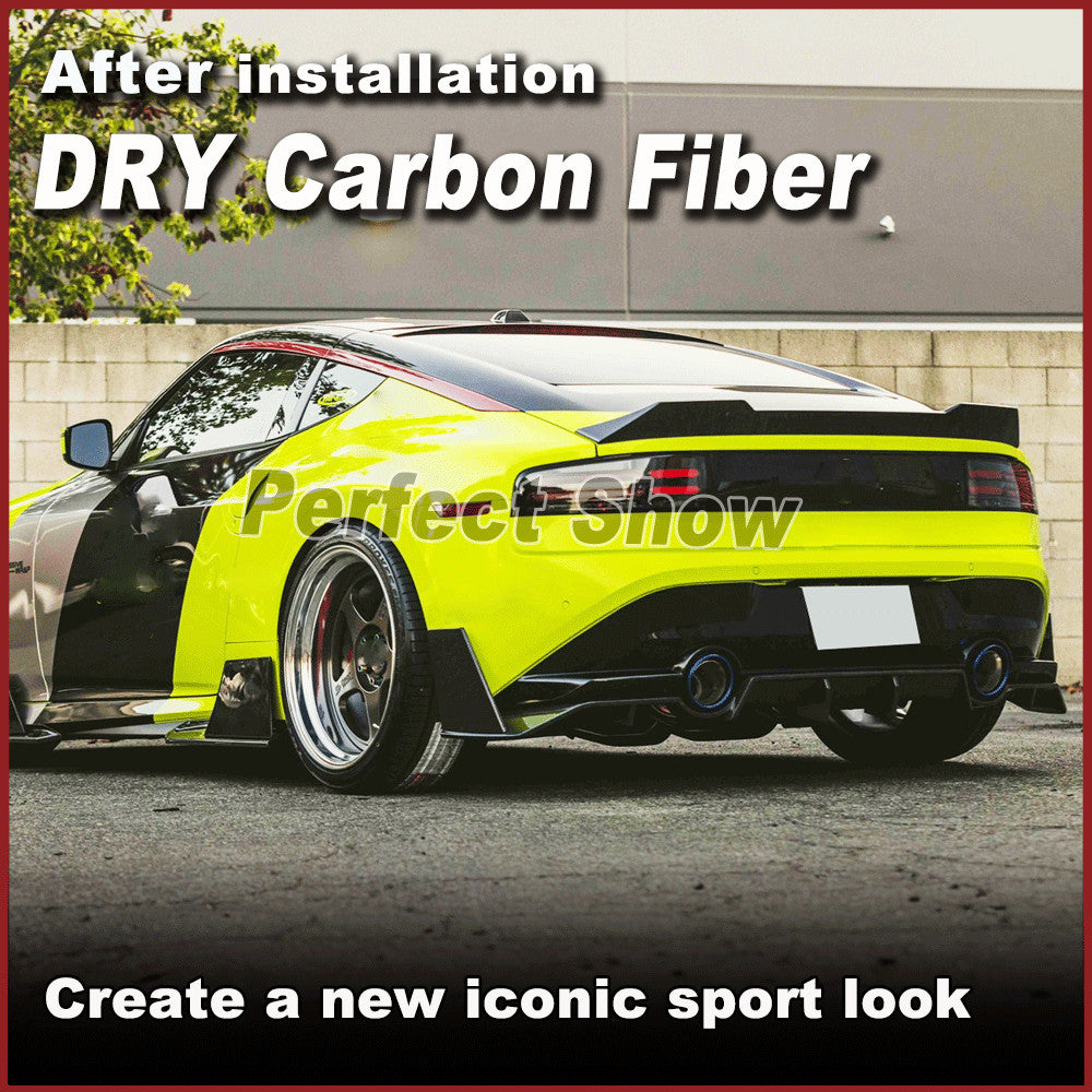 for Nissan Z 400Z Z34 2023UP Dry Carbon Fiber Rear Bumper Diffuser Lip Splitters
