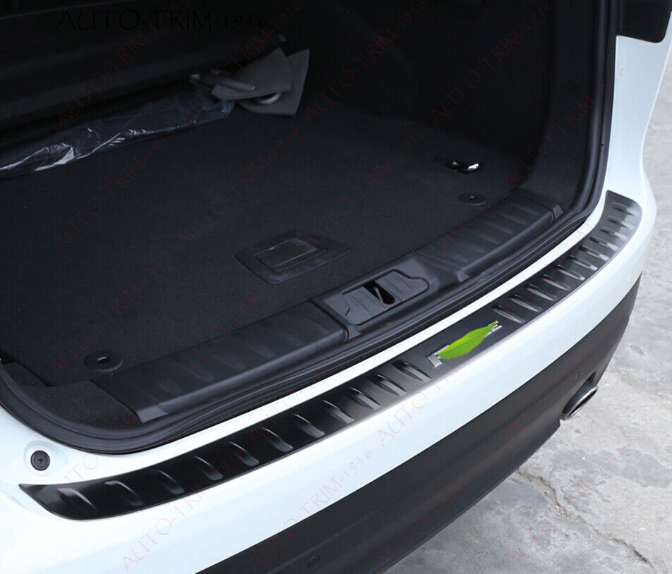Black Outer Rear Bumper Sill Cover Protector Trim for Jaguar F-Pace 2019-2023
