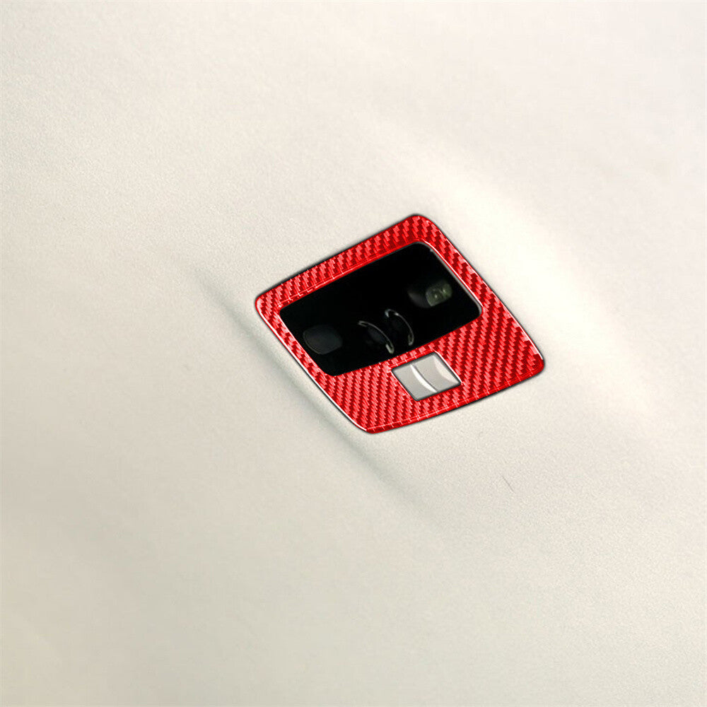 Red Carbon Fiber Rear Reading Light Lamp Panel Trim Cover For Luxus GS 2006-2011