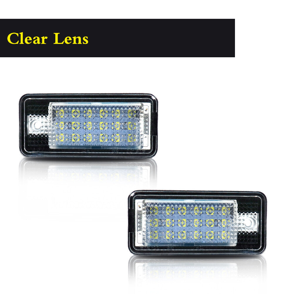 Full LED white license plate number lights suitable for Audi A3, for A4,S4, for A5,S5, for A6,S6, for A8,Q7, S8 Q