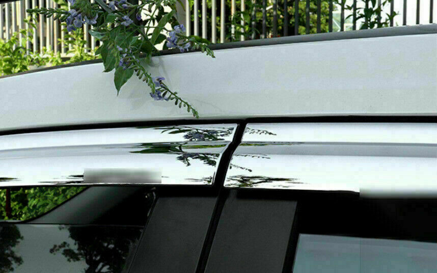 for Nissan Rogue X-Trail 14-2020 Chrome Window Visor Shades Sun Rain Guard Trim