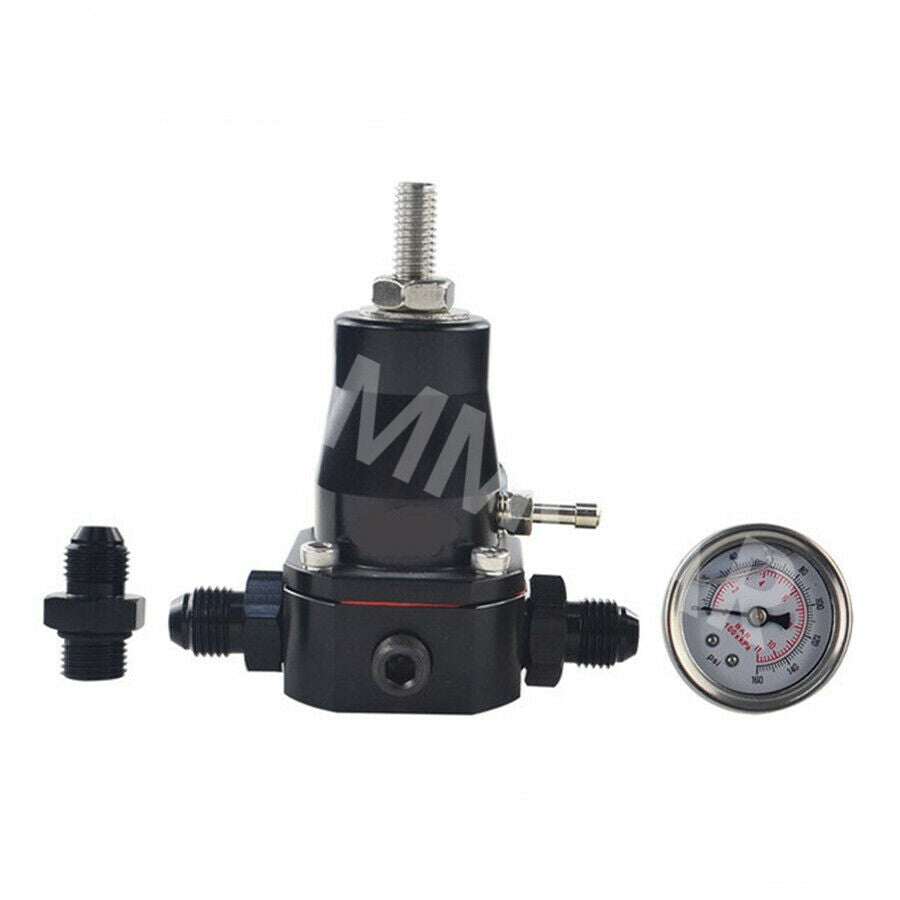 Fuel Pressure Regulator 30-70 PSI Injection W/Oil Gauge 3 AN6 Fitting 3 Washers Q