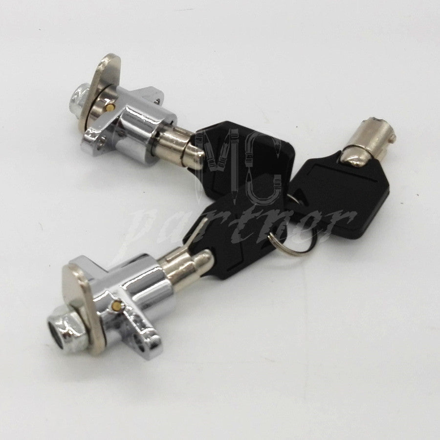 Preminum Hard Black Saddle Bags Lock Keys Set for Harley Road Glide King Q