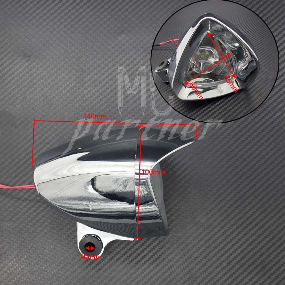 1 Pair Motorcycle Chrome LED Bullet Spot Light Fog Light for Honda for Yamaha Custom Q