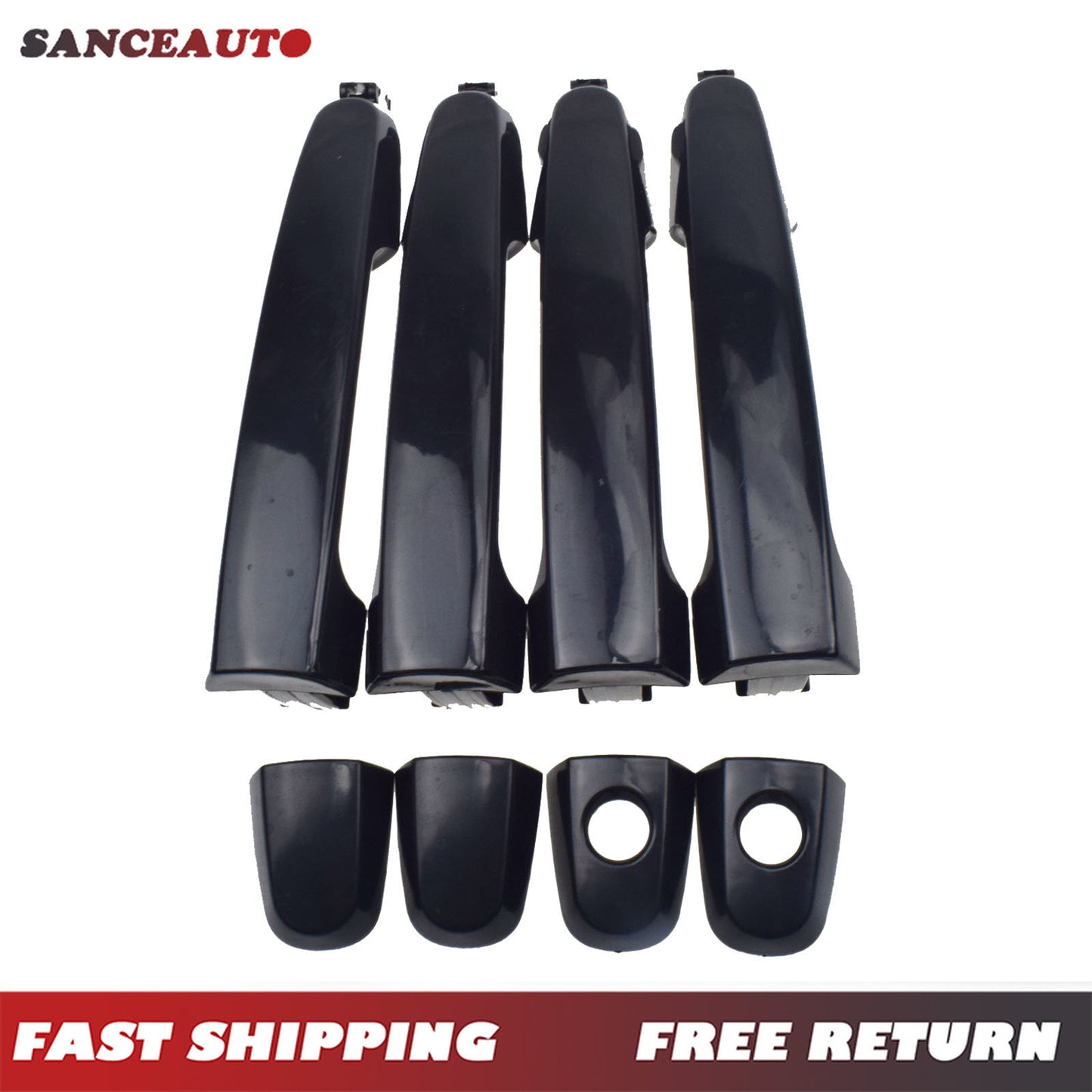 4-piece set of front, rear, left, and right exterior door handles suitable for Corolla (2003-08-) n