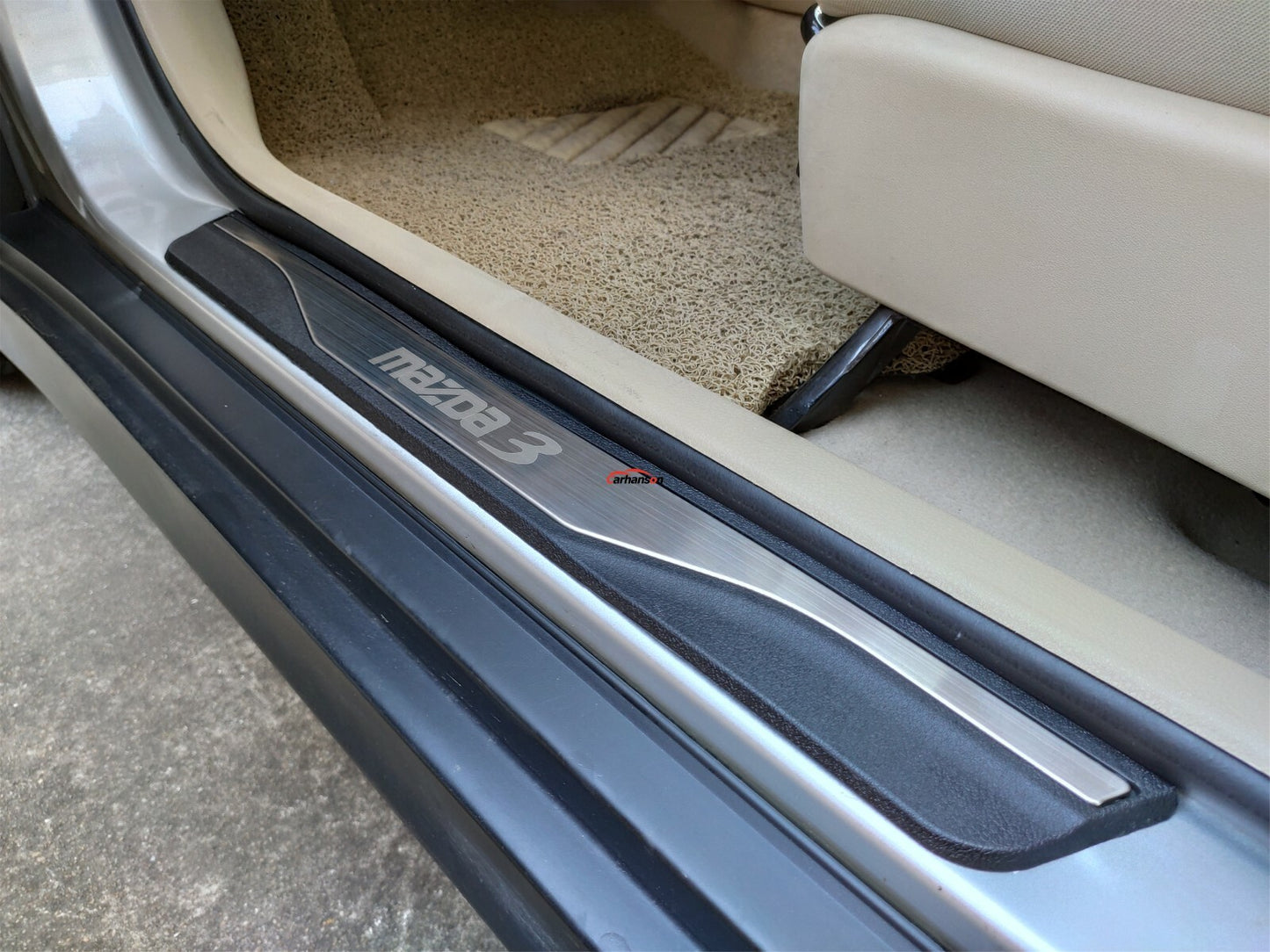 For 2023 Mazda3 Accessories Car Door Sill Scuff Plate Protector Guard Trim Strip