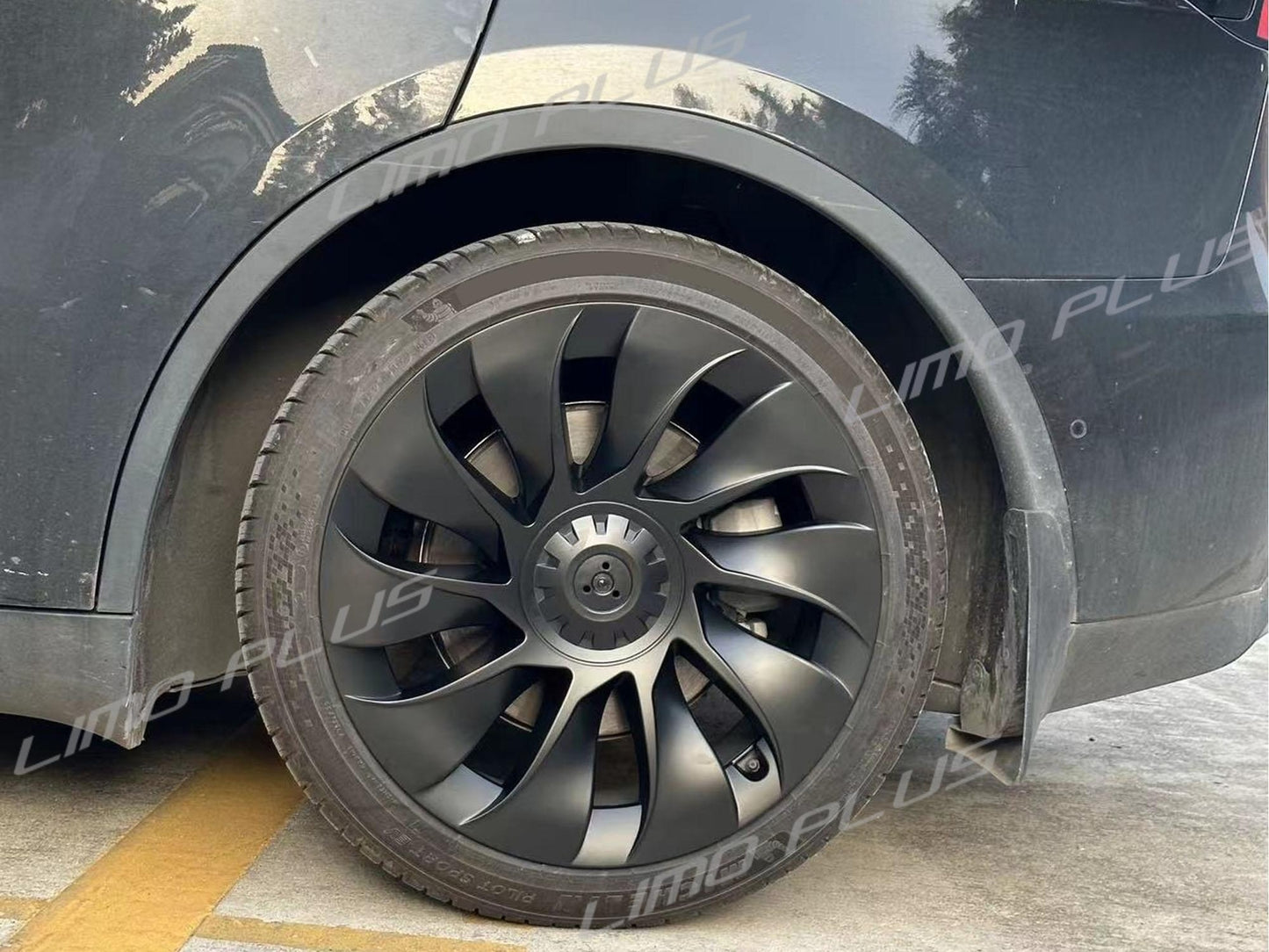 4PCS 20 Inch Hub Cap Wheel Cover Caps Rim Matte Black for Tesla for Model Y Q