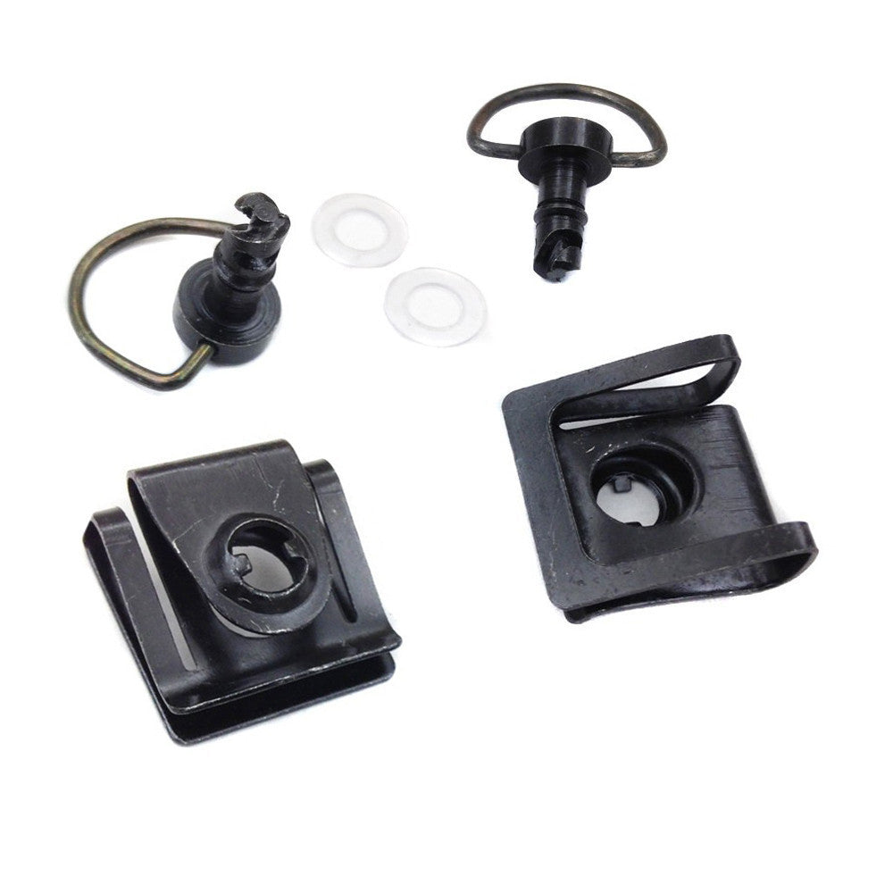Motorcycle Black Quick Release D-ring Turn Race Fairing Fastener Q