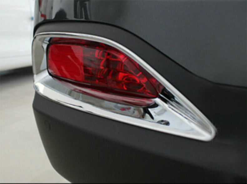 for Kia Sorento 16-2020 Chrome Rear bumper Fog Light Lamp Frame Cover Trim 2PCS