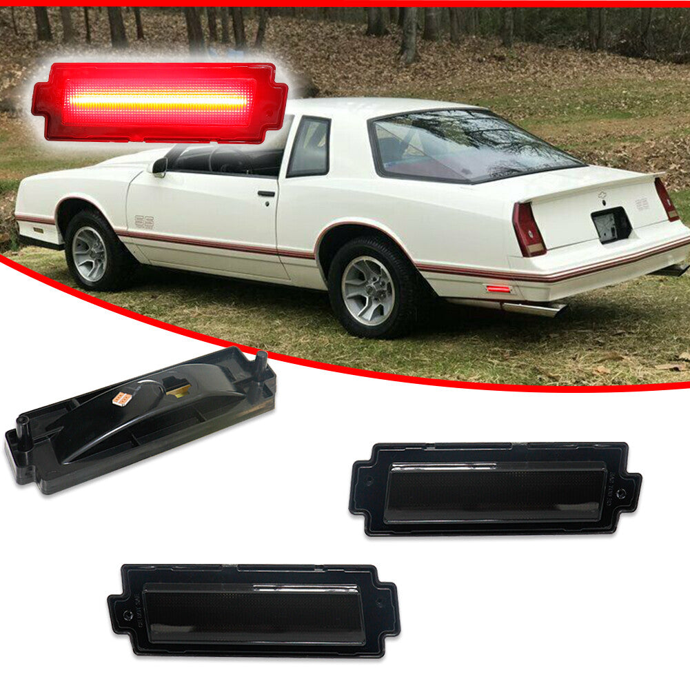 Smoked Red LED Rear Side Marker Lights for 1981 - 1988 for Monte Carlo SS - v