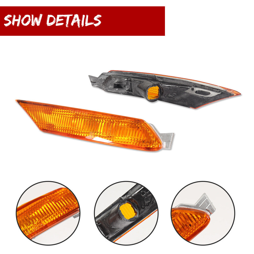 For 04-08 for Mazda RX-8 RX8 OE Style Amber Yellow Front Side Marker Light Housing - v