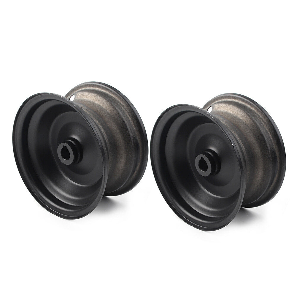 2Pcs 6 145/70-6 IN Wheel Rim Black For Go Kart Off-Road Dirt Pit Bike